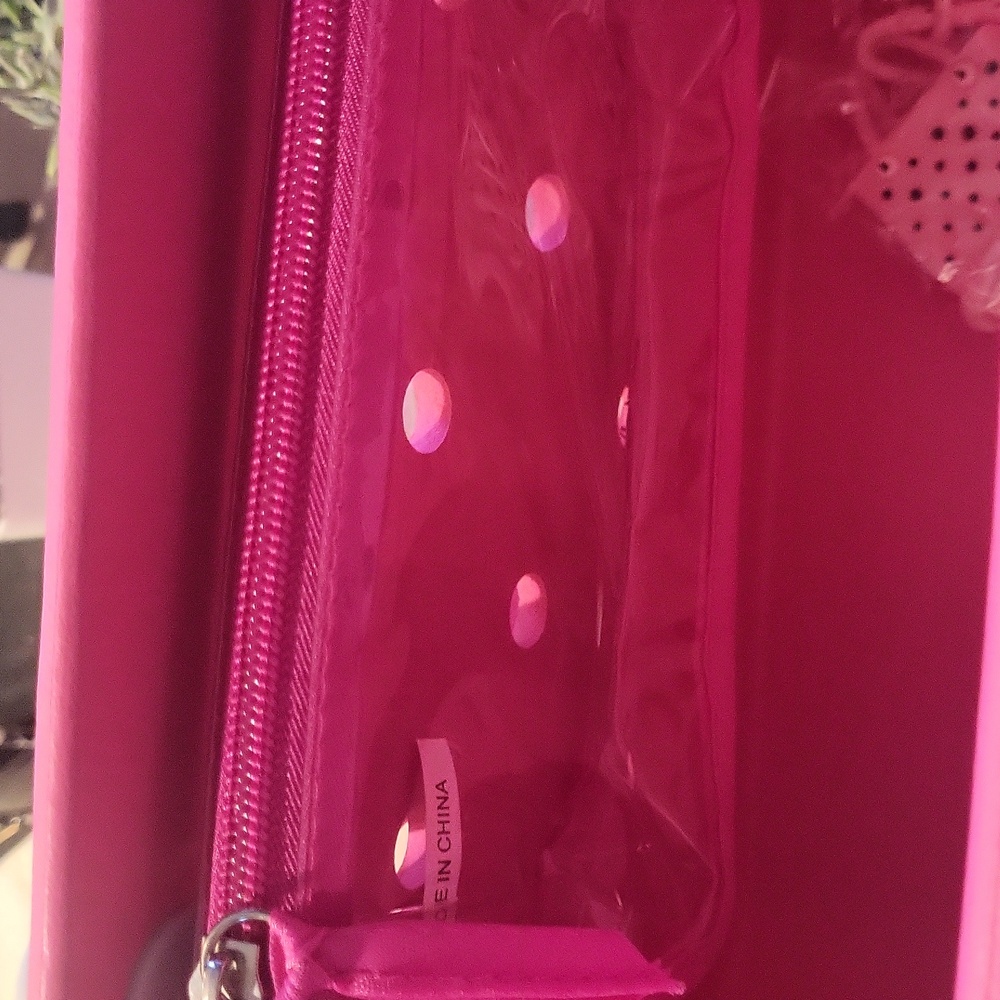 Bitty Bogg Quad Bag Pink Tote With Matching Little Keychain Same Color Etc - Picture 3 of 8